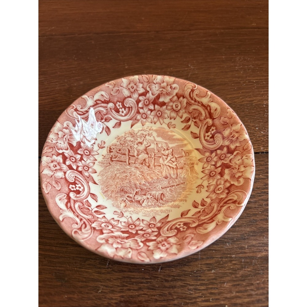 Red River Ironstone 17th Century England Berry Bowl Red/ Pink 5.25" Replacement‎